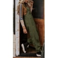 thumbnail image 3 of Women's Fleece Warm Overalls Winter Loose Casual Jumpsuits with Pockets, 3 of 5