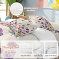 thumbnail image 2 of Queen 4 Piece Bedding Set Vintage Spring Flowers on Linen Soft Breathable Duvet Cover and Pillowcase,Watercolor Floral Butterfly Duvet Cover Set Washable Bed Sheets for Bedroom Dormitory Guest Room, 2 of 8