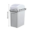 thumbnail image 3 of Cubo de basura de cocina de plástico con tapa abatible, cubos de basura con tapa para cocina y salón, cubo de basura con tapa abatible para guardar objetos diversos, cubos de plástico, 3 of 8