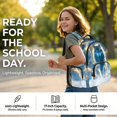 thumbnail image 2 of Xoenoiee Wolf Lightning Print Kids Bookbag School Backpack with Lunch Box for Boys Girls, Childrens Backpack for Girls School Bags with Pencil Case Set of 3 Travel Daypack Satchel Bagpack, 2 of 6