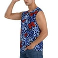 thumbnail image 3 of Haiem Men's Abstract Colorful Butterflies Print Tank Tops Summer Sleeveless Cut Off Workout T-Shirts Fitness Vest Athletic Undershirts-3X-Large, 3 of 8