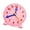Pink, variant on Analog Teaching Clock Education Clock Time Clock Compact 9.8cm Size for Toddlers Preschool School
