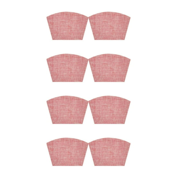 Bearachild Manteles individuales de redonda de 4 piezas Mantel individual en forma de cuña Toallita resistente al calor Alfombrilla de Rojo 2piezas