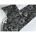 thumbnail image 3 of Floral Design Bed Runner Set, Traditional Boho Pattern of Ethnic Flowers and Leaves Print, Decorative Bedding Scarf & a Pillow Sham for Hotels Homes, Twin, Charcoal Grey and Off White, by Ambesonne, 3 of 3