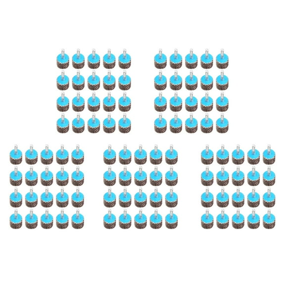 100 Pack Mounted Flap Wheel 80 Grit Aluminum Oxide Sanding Flap Wheels for Drill - Abrasive Grinding Tool