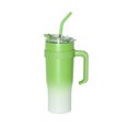 thumbnail image 1 of Taza para automóvil de acero inoxidable con asa de 40 oz, gran capacidad, con aislamiento al vacío, pajita, taza para helado para automóvil, 1 of 4