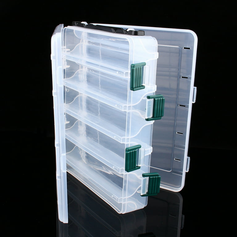 UDIYO 20x16x4.5cm 10 Compartments Plastic Fishing Lure Bait Tackle Box  Storage Case 
