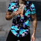 thumbnail image 2 of Men's Hawaiian Printed Button Short Sleeve Shirts Men's Casual Fashion Short Sleeve Shirts2XL, 2 of 4