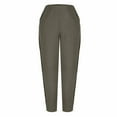 thumbnail image 7 of AherBiu Lounge Pants for Women Tapered Leg Elastic High Waisted Lightweight Summer Casual Trousers with Pockets, 7 of 7