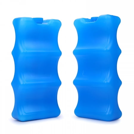 ACDANC 2026 New 2Pcs Ice Packs for Lunch Boxes,Breastmilk Bottle Storage,Insulated Bags,Long Lasting Reusable Cool Packs for Canned Beer Soda,Camping Beach Picnic,8.27"L X 3.94"W X 1.97"H,Blue