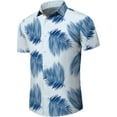 thumbnail image 6 of Aiyino Men's Hawaiian Shirt Short Sleeves Printed Button Down Summer Beach Dress Shirts, 6 of 7