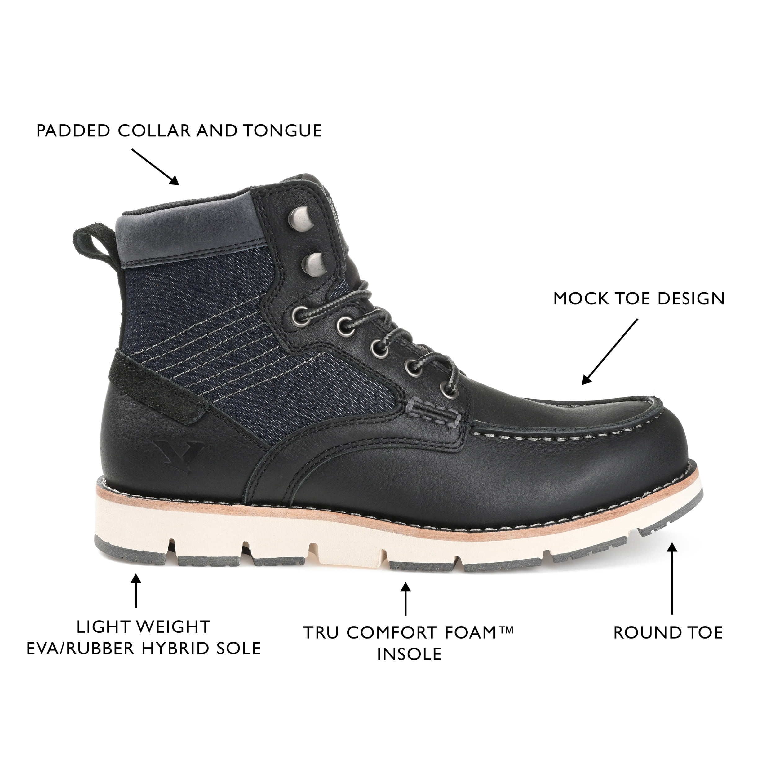 Territory Mens Macktwo Lace-up Moc Toe Ankle Boot, Widths Available