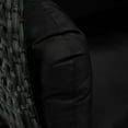 thumbnail image 5 of LeisureMod Mendoza Charcoal Wicker Hanging 2 Person Egg Swing Chair with Stand & Black Cushions, 5 of 9