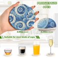 thumbnail image 3 of Blue Spiral Art Drink Coasters with Holder Absorbent Coaster for Coffee Table Room Decor 6 Pack, 3 of 7