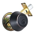 thumbnail image 1 of Ball Door Knob Universal Protection Classic Entrance Keyed Interior Door Knob for Home Use Black, 1 of 9