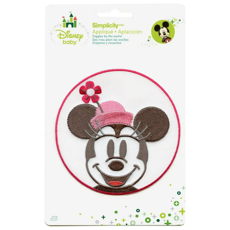 Disney © Minnie Mouse Oval - Iron On Patches Adhesive Emblem Stickers  Appliques, Size: 3.46 x 2.36 Inches