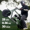 thumbnail image 4 of Max Package 99cc Gas 4-Stroke Mini Bike for Teens 13+, Pull Start, Rear Disc Brake, All-Terrain Tires, Up to 28 MPH, 220 lb Capacity, Includes Goggles & Neck Gaiter & Gloves & Headlight, 4 of 6