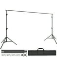 thumbnail image 1 of KFFKFF 12 x 10 ft Robust Backdrop Frame, Elevating Photography Backdrop Holder, Backdrop Support Kit with 6 Fasteners and A Transport Bag, for Social Gathering, Nuptials, Exhibition, Picture, 1 of 9