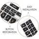 thumbnail image 3 of unbranded 2Ud Pegatinas Negros Para Botones De Auto Para Reparar Y Decorar Consola Central Con Aplicación Fácil, 3 of 6