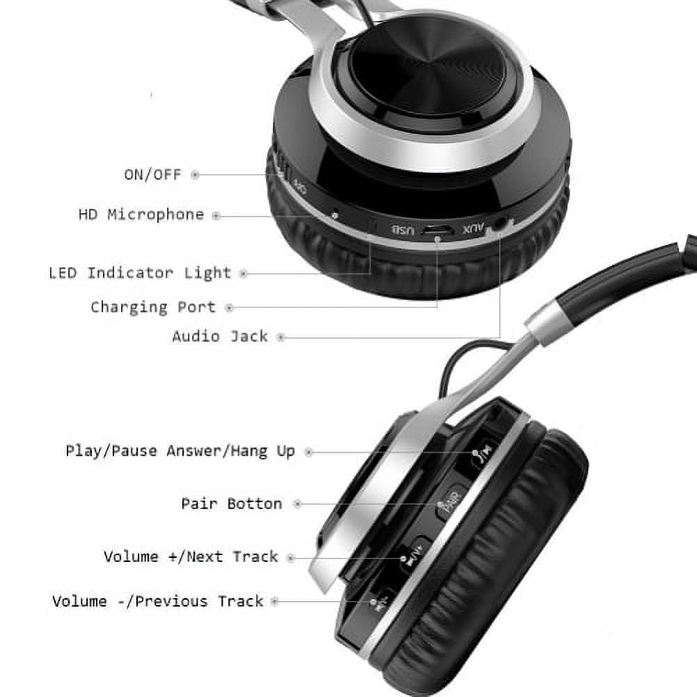 Foldable Wireless Headphones for Google Pixel 7/Pro/6a/6/Pro Phones - Headset w Mic Hands-free Earphones Earbuds Over Ear  Compatible With Pixel 7/Pro/6a/6/Pro Models