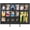 Black, variant on School Years Picture Frame Pre K to 12 Black Graduation Gift Collage Frame with Stand Easel, Displays One 4x6 and Twelve 2x3 Wallet Photos