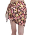 thumbnail image 2 of KLL Ice Cream Cake Print Women's Sarong Coverups Short Bathing Suit Wrap Skirt Beach Wrap Swimsuit Cover Ups, 2 of 6