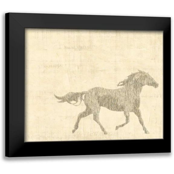 Vision Studio 14x12 Black Modern Framed Museum Art Print Titled - Vintage Horse I
