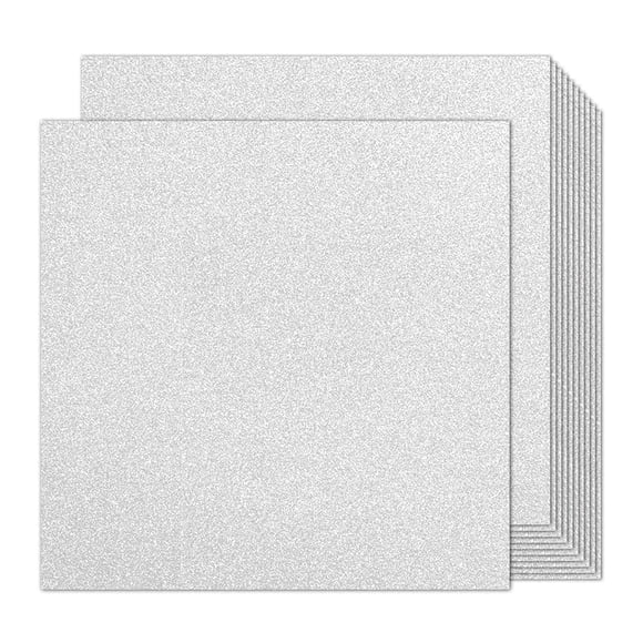 Cartulina Goefun Silver Glitter 12 x 12, 280 g/100 libras, 24 hojas