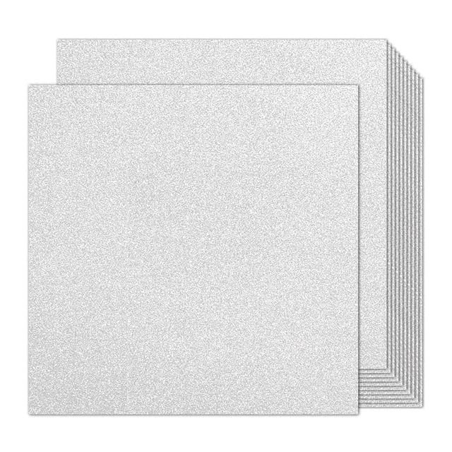 Cartulina Goefun Silver Glitter 12 x 12, 280 g/100 libras, 24 hojas