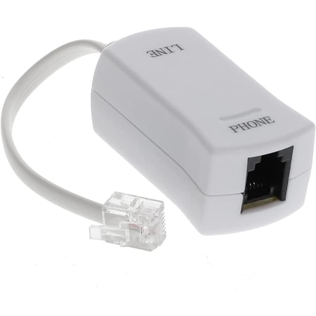 Single Phone Filter DSL Modem Phone Filter - for Interference Elimination and Static Noise ...