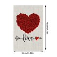 thumbnail image 3 of Happy Valentines Day Garden Flag Love Heart 12x18 Inch Double Sided Welcome Small Burlap Spring Holiday Yard Outdoor Outside Home House Decoration, 3 of 4