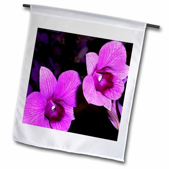 3dRose, Orchids, 12 x 18 inch Garden Flag
