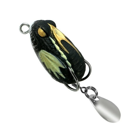 Frogs Baits PVC Lures for Freshwater Fishing 3cm 3.2g Ray Frogs Crankbait with Double Hook & Blade