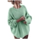 thumbnail image 2 of Suéter de cuello redondo para mujer, moda informal, manga larga, color liso, suéter de manga larga, suéter para mujer, 2 of 6