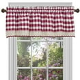 thumbnail image 5 of Woven Trends Farmhouse Curtains Kitchen Decor, Buffalo Plaid Single Panel, Classic Country Plaid Gingham Checkered Design, Farmhouse Decor, Window Curtain Treatments (Burgundy, 42" W x 95" H Panel), 5 of 7