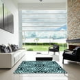 thumbnail image 7 of Ahgly Company Machine Washable Indoor Rectangle Transitional Deep Teal Green Area Rugs, 5' x 7', 7 of 7