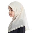 thumbnail image 2 of CPNG Instant Hijab Scarf Kids Full Neck Cover Head Scarf Headwear Pre-teen Headscarf One Piece Junior Muslim Hijab Cap Long Scarf Wrap Islamic Turban Headwrap, 2 of 9