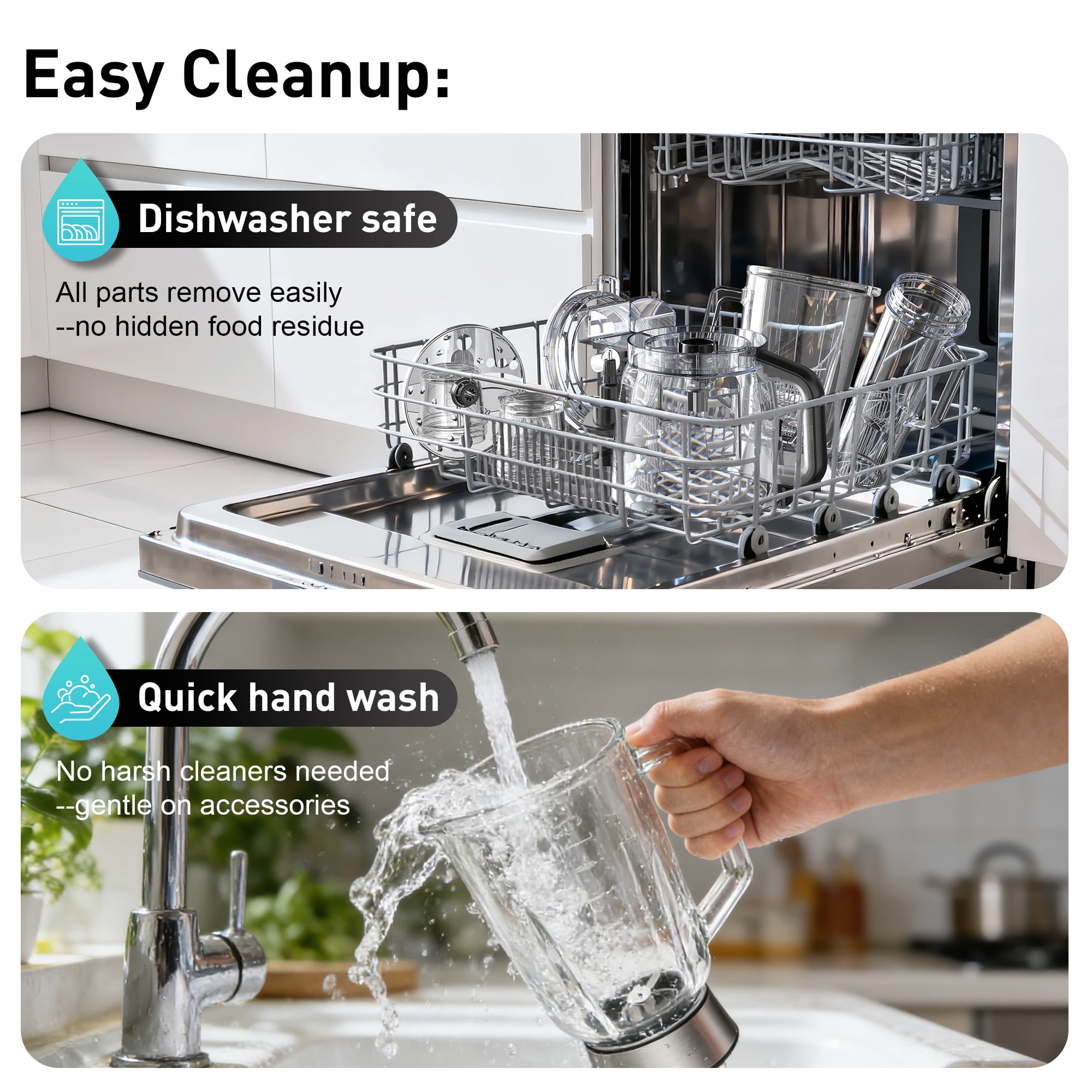 HoninJoy All-in-One Blender & Food Processor, 4 Preset Auto-iQ Programs, Best for Smoothies,Cookie Dough, Salsas, Cole Slaw & More