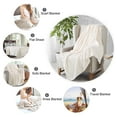 thumbnail image 5 of Reafort Ultra Soft Flannel Fleece Royal Plush Velvet Lightweight Living Room/Bedroom Warm Blanket (Cream, King 108"X92"), 5 of 5