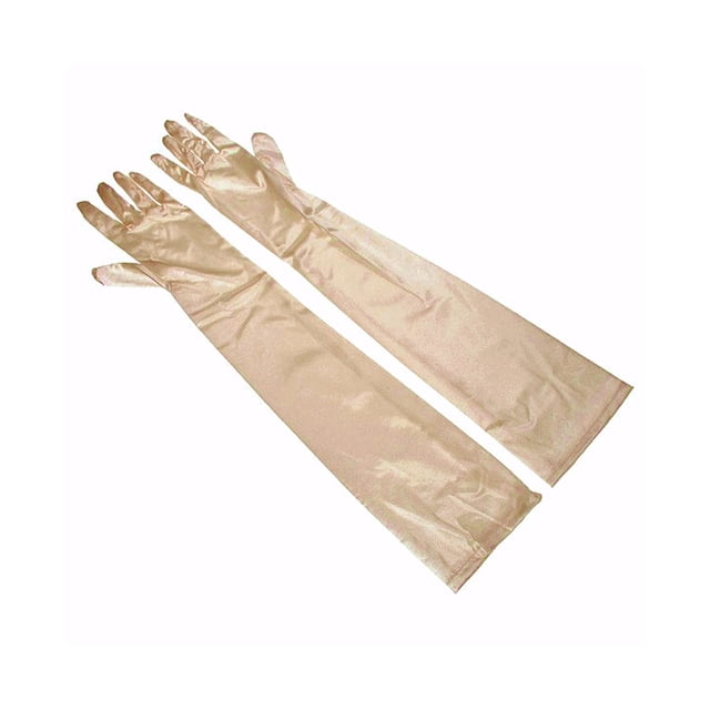 Sonducket 1 par de guantes portátiles decorativos transpirables de Color sólido de manga larga para disfraz de Cosplay, guantes para niñas y mujeres, Disfraces de disfraces champán Sonducket AP013260-10