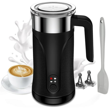 

Milk Frother Upgraded 4-in-1 Milk Frother and Steamer 10.1oz/300ml Automatic Hot and Cold Foam Maker and Milk Warmer Electric Milk Frother for Coffee Latte Cappuccino Matcha(Black)