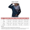 thumbnail image 5 of Jersey informal para mujer, cuello redondo, manga larga, hombros caídos, costura, bloque de Color, jersey para mujer, Top azul purpúreo M, 5 of 5