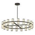 thumbnail image 5 of Kadyn 36inch Pendant Ceiling Light Fixture Chandelier with Luxury Crystal and Decorative Lights Simple LED Lighting for Living Room, Dining Room, Home Decor, Black (Bulbs Included), 5 of 8