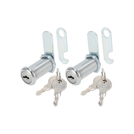 Unique Bargains Cam Locks RV Storage Lock with Keyed Alike 1-3/8 " Cylinder Fits 1-1/5 " Max Door Thickness for RV Compartment Camper Trailer Cabinet and Toolbox