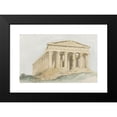 thumbnail image 2 of Abraham-Louis-Rodolphe Ducros 14x11 Black Modern Framed Museum Art Print Titled - Concorde Temple Within Walls of Old Agrigentum (1778), 2 of 5