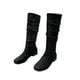 thumbnail image 1 of Amzcrzy Zapatos de mujer,Zapatos de mujer,Zapatillas de mujer, Botas redondas de tacón bajo con cremallera retro cálidas para mujer Sandalias Mujer Zapatillas De Casa, 1 of 6