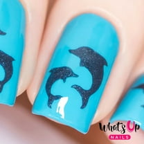 Whats Up Nails Dolphins Vinyl Stencils for Nail Art Design