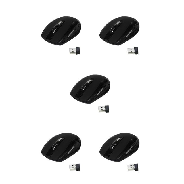Cateissary Ratón inalámbrico de 1600DPI para ordenador, receptor USB óptico de 2,4G, ratón programable ergonómico para jugadores de PC y portátiles Type2 NO2