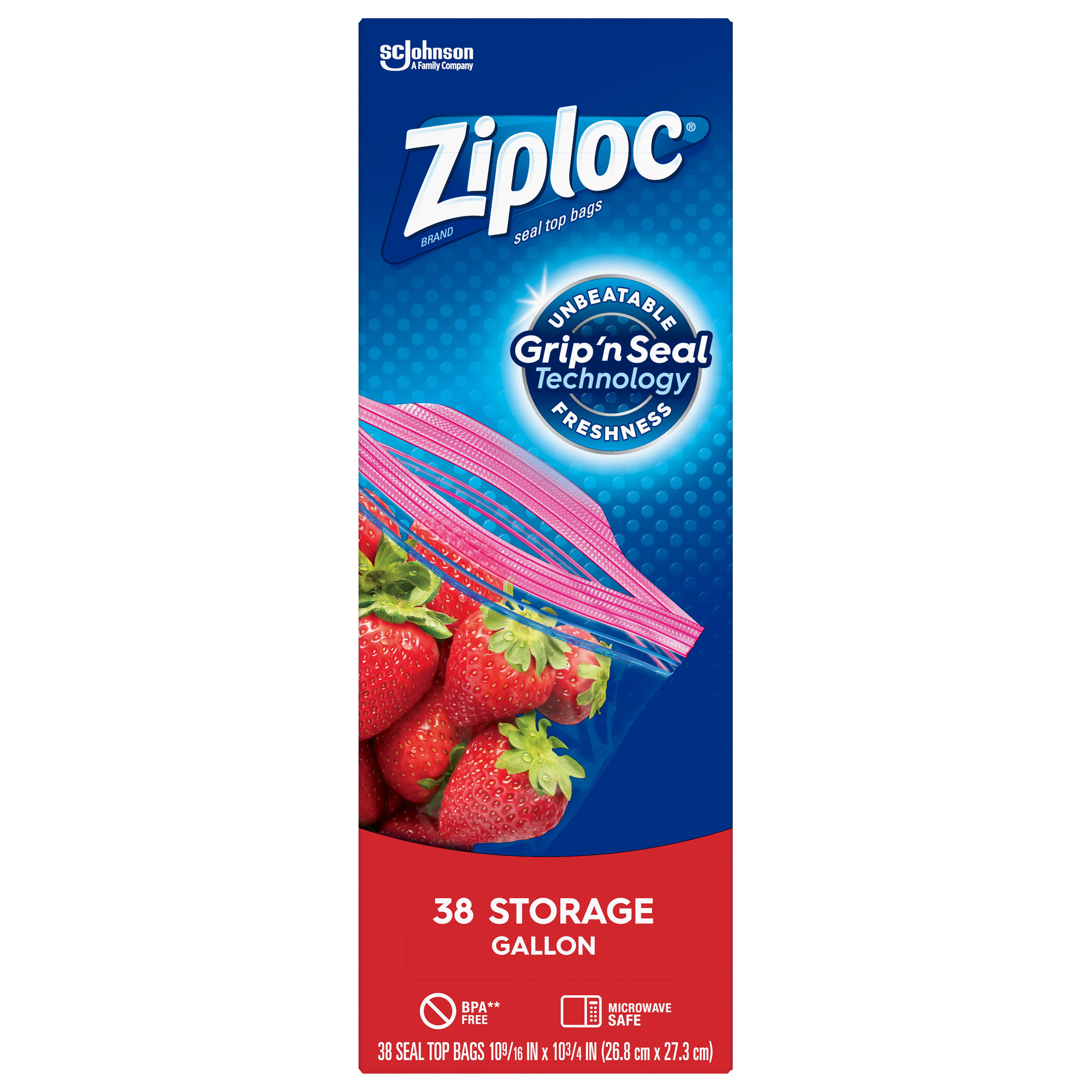 Ziploc Double Zipper Freezer Bag Gallon 4-pack 38-count