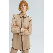 Piped Shirt Trousers Set